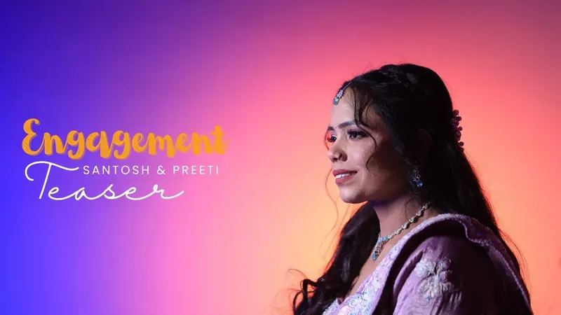 Still from Engagement  Teaser · Santosh & Preeti